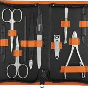 manicure set van 12 stuks - Professionele pedicure tool - Nagelkit gemaakt in Duitsland - Verzorgingsset - Echte lederen hoes - Ideaal voor reizen