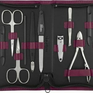 manicure set van 12 stuks - Professionele pedicure tool - Nagelkit gemaakt in Duitsland - Verzorgingsset - Echte lederen hoes - Ideaal voor reizen