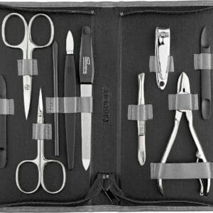 manicure set van 12 stuks - Professionele pedicure tool - Nagelkit gemaakt in Duitsland - Verzorgingsset - Echte lederen hoes - Ideaal voor reizen - Nagelset inclusief nagelknipper