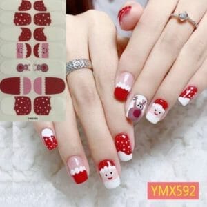 nagelsticker nail art kerst kerstman rendier