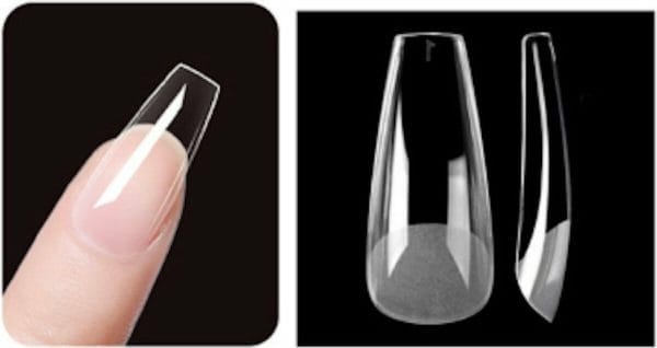 nageltips // tips nagels transparant // nepnagels // press on nails // almond shape // kunstnagels // 120 pcs