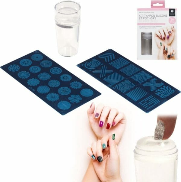 Siliconen stempeldoos met stencils - nailbeauty - dg naturel lifestyle- nageldesign