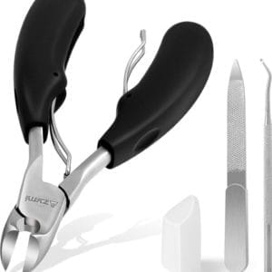 teennagelknipper, ingroeiende teennagelknipper voor dikke nagels voor vrouwen mannen ouderen, zware dikke teennagelknipper schaarset met nagelvijl, scherp gebogen